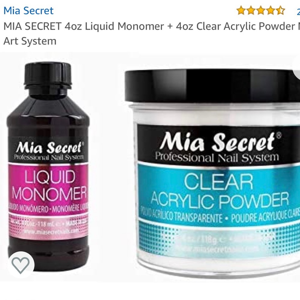 Clear Acrylic Powder & Liquid Monomer Set